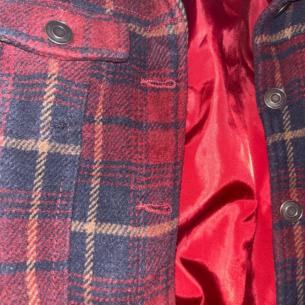Stoosh Red and Navy Plaid Jacket